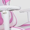 Silla Gamer Marca Ocelot Color: Rosa/Blanco, Tu trono gamer reclinable y ajustable - Image 2