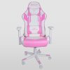 Silla Gamer Marca Ocelot Color: Rosa/Blanco, Tu trono gamer reclinable y ajustable - Image 3