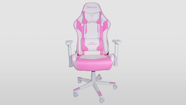 Silla Gamer Marca Ocelot Color: Rosa/Blanco, Tu trono gamer reclinable y ajustable - Image 3