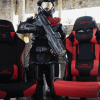 Silla Gamer Marca Ocelot Roja/Negro de tela – OST-SAVAGE RED - Image 2