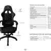 Silla Gamer Elegante Negra Power Rush V2 Black